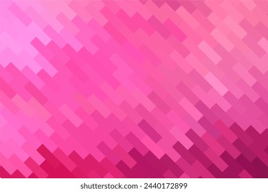 Magenta pixel background, gradient abstract tile background. Rectangular colourful check pattern.