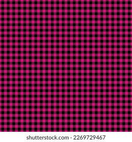 Magenta Plaid Seamless Pattern - Colorful and bright plaid repeating pattern design