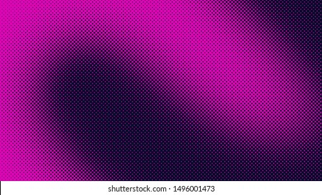 Magenta pop art background in retro comic style with halftone dots, vector illustration of backdrop with isolated dots