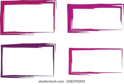 magenta purple abstract rectangle irregular shapes frames