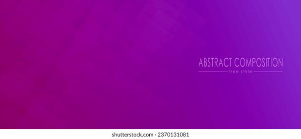 Magenta and purple gradient abstract background with arbitrary geometric shapes. Vector composition