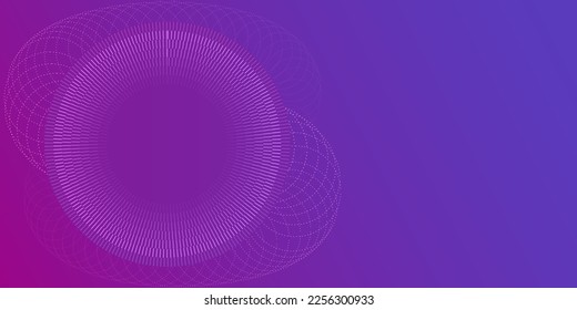 Magenta, violetter Farbverlauf-Hintergrund. Abstrakter Vektorbanner mit gewellten Linien. Vorlage für Social-Media-Cover. Metaverse. Abstrakte blaue, rosafarbene Banner-Vorlage. Vektorminimale Flügellinie. Magische Raumbeleuchtung