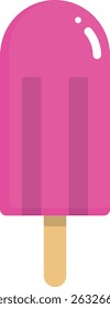 magenta purple ice cream stick vector