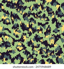 Magenta Repeated Abstract Graphic Artwork. GoldBlue Seamless Vintage Graphic Pattern. Purple Repeated Doddle Vector Shapes. Vibrant  Seamless Pattern. Camouflage Fabric