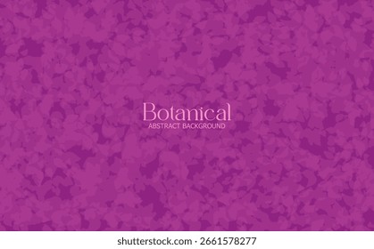 Magenta Seamless Botanical Pattern with Leaves and Elegant Foliage