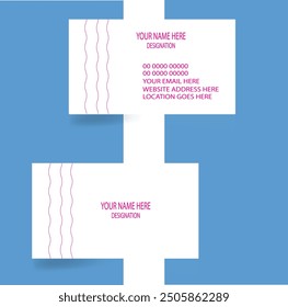 Magenta Simple Business card Template White