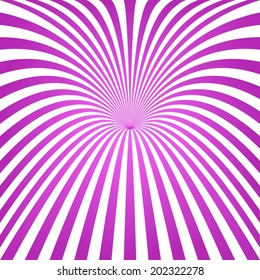 Magenta striped funnel background - vector version 