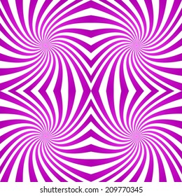 Magenta striped twirl pattern background - vector version