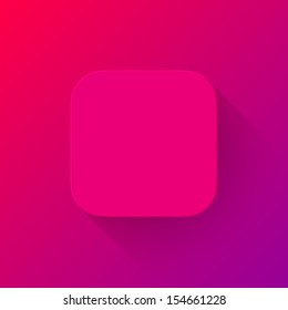 Icono de aplicación de la tecnología Magenta (botón) plantilla en blanco con sombra y fondo nido de diseño plano para sitios de Internet, interfaces de usuario web (ui) y aplicaciones (aplicaciones).  Diseño plano.