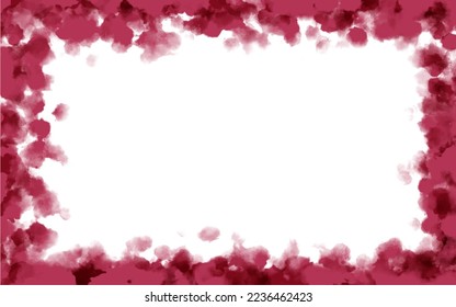 Magenta texture lines on a white background. Frame.
Hand painted watercolor texture vector illustration.