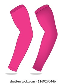 Magenta UV Protection Arm Sleeve Vector For Template