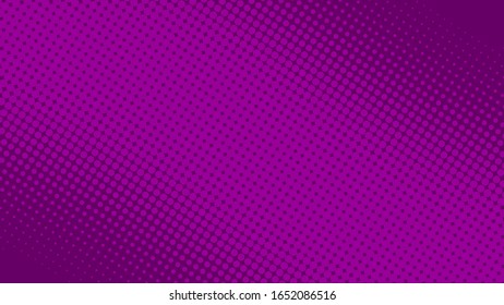 Magenta and violet pop art background in retro comic style with halftone dots design, vector illustration eps10