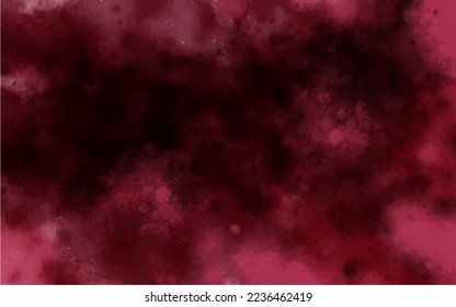 Magenta watercolor background.
Hand painted watercolor cosmic texture with stars. Space, starry night sky, galaxy vector illustration.	
