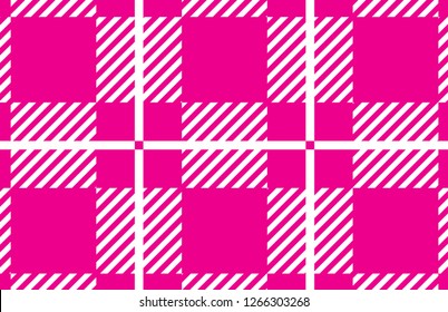 magenta and white gingham plaid pattern.Vector illustration.EPS-10.
