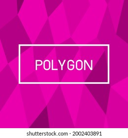 Fondo abstracto poligonal magenta de color blanco compuesto por triángulos y ilustración de tamaño cuadrado vectorial.Plantillas de diseño empresarial creativas.