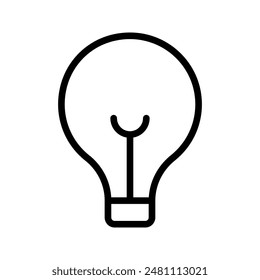 mages of light bulbs drawn with Thin Line. Editable stroke. Simple linear illustration for stores, shops, banners, design