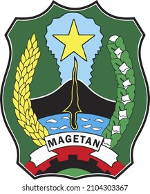 Magetan Regency Logo, Keris
The keris is a sacred heirloom for the Indonesian people in general and symbolizes an authority. Keris made winding (or in Javanese terms is luk) five means that authority 