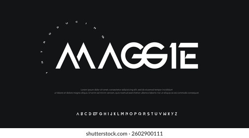 Maggie Abstract premium luxury elegant alphabet letters and numbers. Elegant wedding typography classic serif font decorative vintage retro. Creative vector illustration