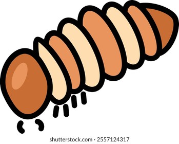 Maggot icon for wildlife and nature world