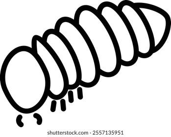 Maggot icon for wildlife and nature world