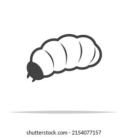 Maggot larvae icon transparent vector isolated