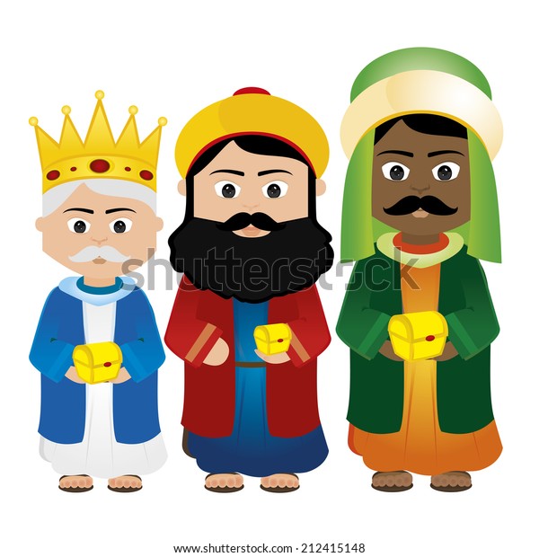 Magi Cartoon On White Background Stock Vector (Royalty Free) 212415148