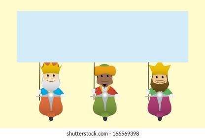 The Magi set doing actions for use in advertising, presentations, brochures, documents, forms, etc.