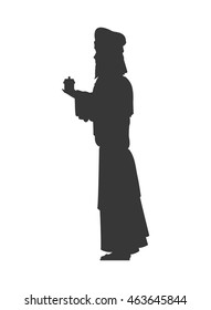 magi silhouette icon vector illustration