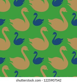 Magian background bird swan multicolor abstract seamless.
