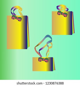 Magian multicolored geometric simple shop package.