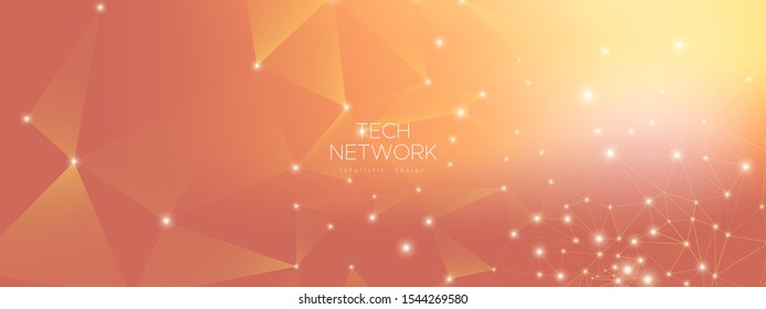 Magic 3d Minimal Connection. Digital Technology. Big Data Server. Light Polygonal Abstract. Red Triangular Architecture. Technology Texture. Big Data Social. Coral Banner. Red Futuristic Wallpaper.