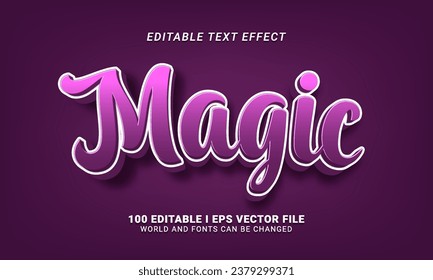 efecto de texto mágico de estilo 3d