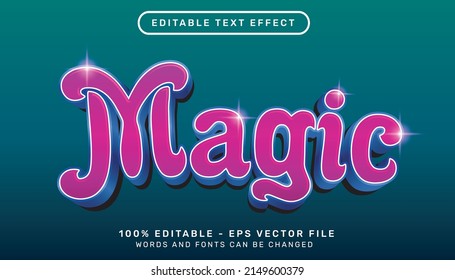 magic 3d text effect and editable text effect