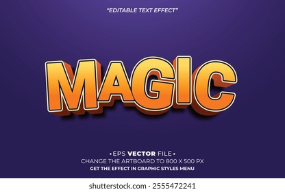 Magic 3d text effect editable effect