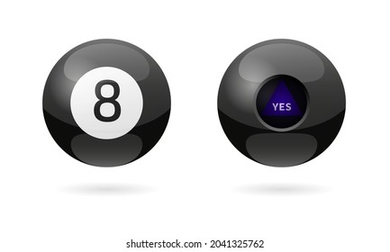 Magic 8 ball icon. Clipart image isolated on white background