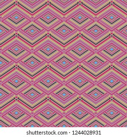 Magic abstract background multicolor cube geometric pattern seamless.