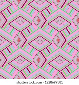 Magic abstract background multicolored cube geometric pattern seamless.