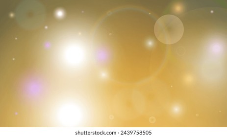 Magic Abstract Defocused Light Spot Background Design. Christmas snowfall Vector Horizontal Illustration. Cosmic Print. Glitter confetti. Good for Banners, Posters, Covers, Flyers, Cards.