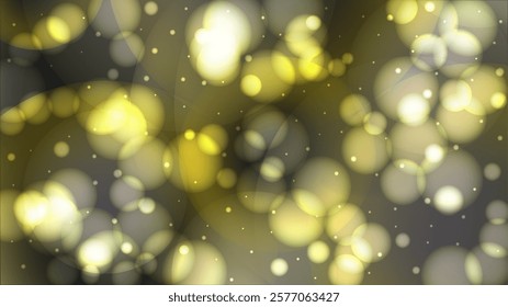 Magic Abstract Defocused Light Spot Background Design. Christmas snowfall Vector Horizontal Illustration. Cosmic Universe Print. Glitter confetti. Good for Banners, Posters, Covers, Flyers.