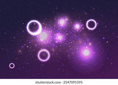 Magic abstract light background, sparkle of light and explosion of dust particles.