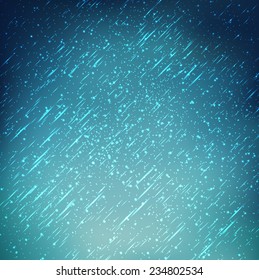 Magic abstract vector background with diagonal rain of light glowing