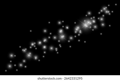 Magic abstract white dust and glare