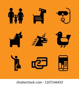 magic, adventure, scuba and tablet icon set. Vector illustration for web and design.