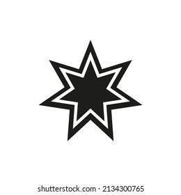 Magic and alchemy star. Trendy line art style. Modern vector symbols, isolated on a white background.Twinkling stars. Sparkles, shining burst.