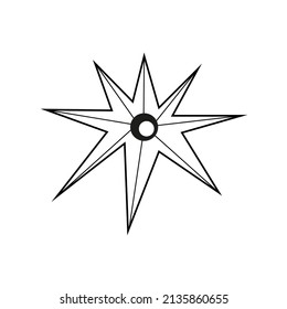 Estrella mágica y alquimista. Estilo de arte de línea moderno. Símbolos vectoriales modernos, aislados en un fondo blanco.Estrellas de guiño. Parkles, resplandeciente.