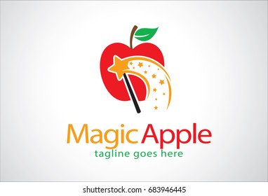 Magic Apple Logo Template Design