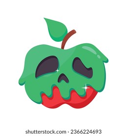 Magic apple vector colorful stickers Icon Design illustration. EPS 10 File