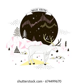 magic Arctic poster, scandinavian style