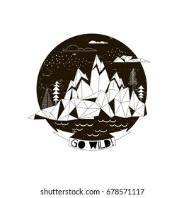 magic Arctic, silk screen tee shirt print