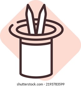 Arte mágico, ilustración, vector sobre fondo blanco.